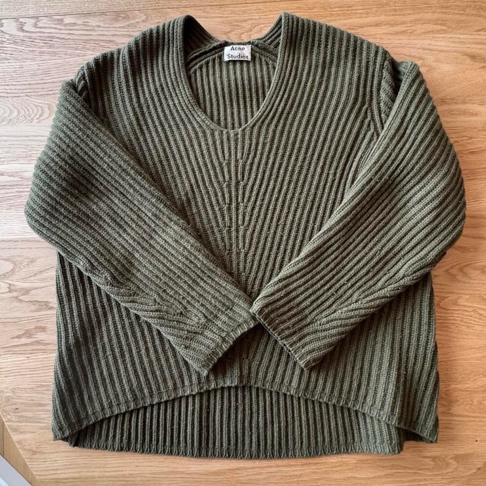 Acne Studios ribbed v-neck pullover sweater